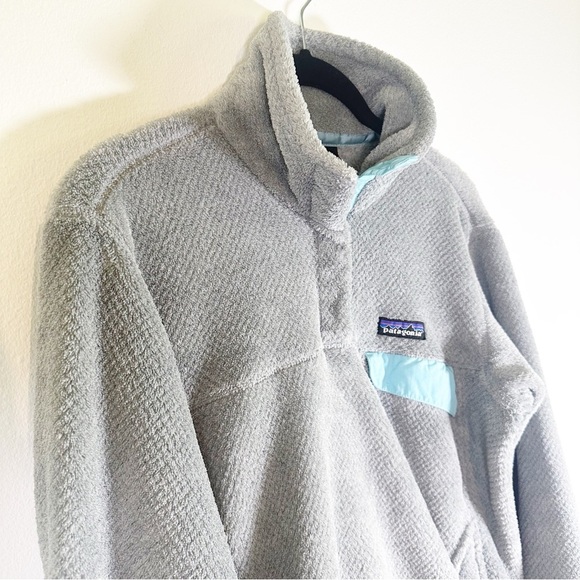 Patagonia Re-Tool Snap-T Better Fleece Pullover Sweater Grey Blue Size Medium - Picture 3 of 9